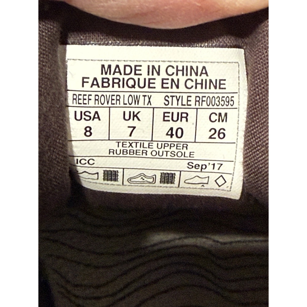 REEF‎ MEN'S ROVER LOW TX SHOE Beach Comfort Canvas Brown sz 8 Shoes Lightweight - Picture 6 of 6